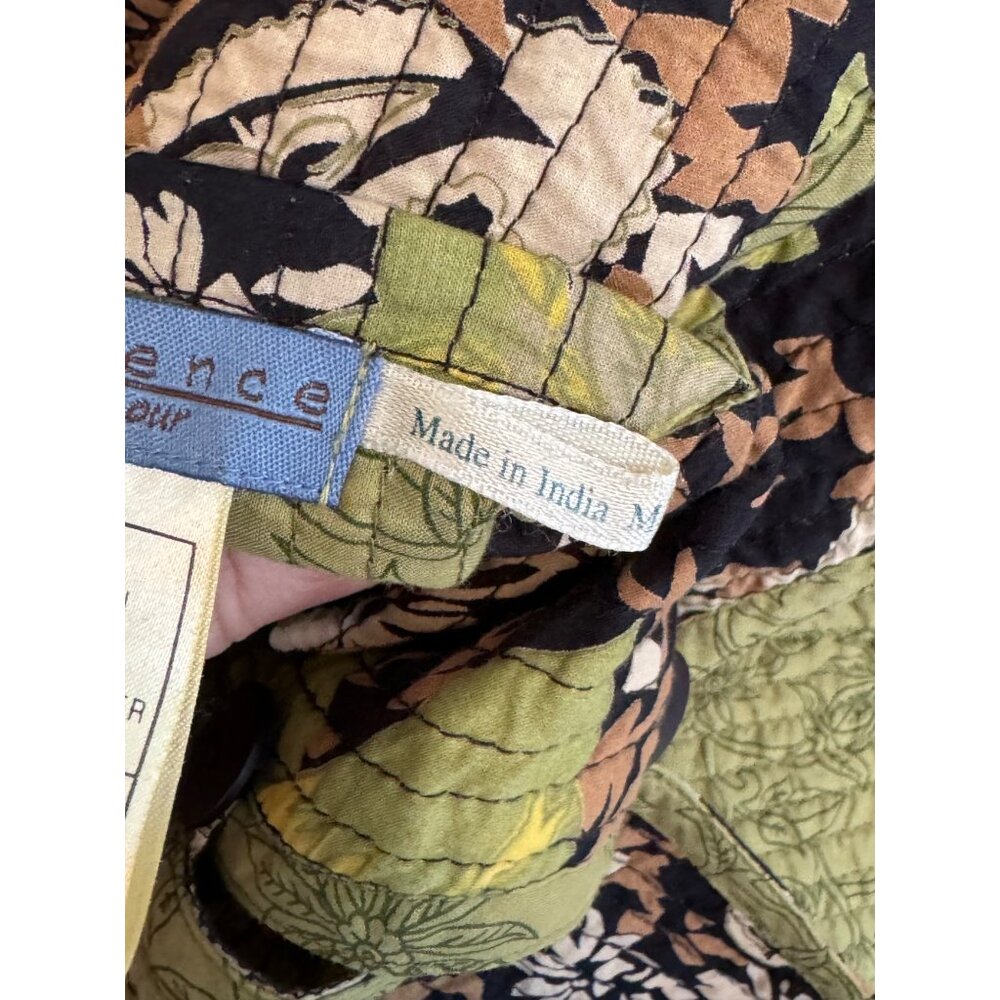 Provence d'amour Floral Button Down Quilted Reversible Jacket Medium - Picture 5 of 12